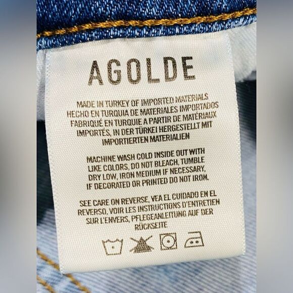 AGOLDE Toni Mid Rise Straight Skinny Stretch Jeans 25x26 EUC - Picture 6 of 10